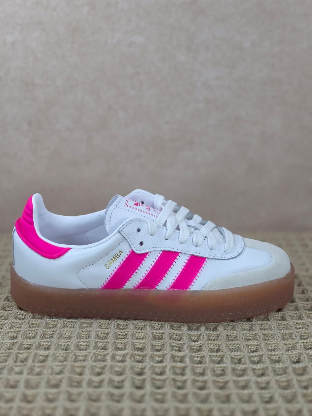 Adidas Sambae J JP9532 Youth 4 White Pink Gold – Brand New in Box